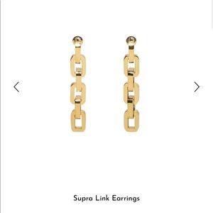 NWT Eddie Borgo Gold Supra Link Earrings